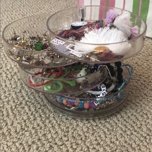 Acrylic four layered rotating jewelry holder!